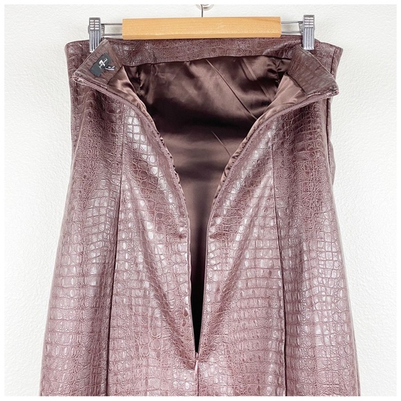 7 For All Mankind Strapless Textured Dress in Deep Burgundy - Picture 6 of 9